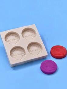 1 pieza Molde de silicona con forma de luna con texto árabe/de Oriente Medio