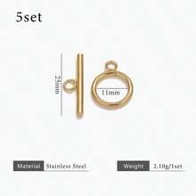 5pcs/Set Stainless Steel OT Clasp For Pearl Necklace & Bracelet, DIY Jewelry Making Accessories - OT Buckle - View 9