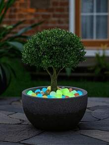 12 Pieces Of Extra-Large Luminous Pebbles (Random Color), Suitable For Garden Landscaping, Pathway Decoration, Starry Sky Aquarium Landscaping, Romantic Luminous Stones, Suitable For Home, Outdoor Decoration, Fashion Show Decoration, Aquarium Display