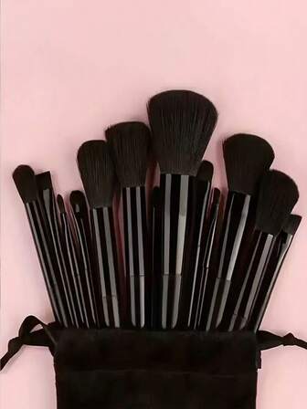 13件套专业化妆刷套装，便携旅行套装，包括腮红刷、粉底刷、眼影刷、散粉刷、眉刷，尼龙刷毛，ABS手柄，非常适合初学者和化妆爱好者，尤其适合旅行，是圣诞节或情人节的绝佳礼物。