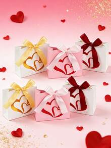12/24pcs Valentine's Day Mini Gift Boxes & Holiday Gift Bags, Suitable For Weddings, Birthdays, Singles Parties And Other Celebrations
