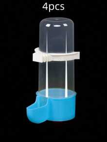 1 Pet Bird Automatic Water Feeder Parrot Pearl Bird Kettle Large Bird Feeder With Buckle Automatic Water Feeder, Bird Automatic Water Feeder, Millet Box, Parrot Water Drinker, Kettle Bird Supplies, Dual-Purpose, Drinking Water And Feeding, Automatic Water Feeder. - White - View 24