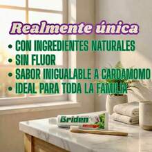 Set Briden crema dental sin flúor, Pasta Dental, Pasta De Dientes Con Ingredientes Naturales, Pasta Dental Sin Fluor, Cuidado Dental Dientes Saludables, Briden Cardamomo 3 Pzs.100 ml.con exprimidor - La Corona. - 1 - Ver 8