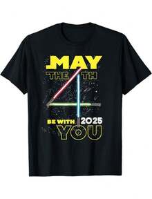 May The 4th Be With You 2025 Lightsabers T-Shirt - màu đen - Xem 1
