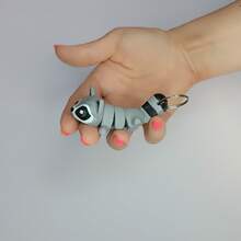 3D-Printed Fully Articulated Raccoon Toy Figurine - Cartoon Style Desktop Ornament - Multicolor - View 9