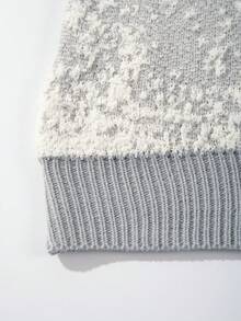 Nuevo Suéter de Cuello Redondo de Punto para Hombres, Estilo Casual Holgado Minimalista de Moda Estilo Americano para Otoño/Invierno