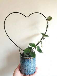 1pc Heart-Shaped Metal Garden Plant Trellis, Mom Gift Decor Potted Plant Support Pole, Black Coated, Adjustable Potted Plant Stand, Suitable For Vines, Vegetables, Vining Flowers, Patio Climbing Frame, Climbing Plants, Wrought Iron Climbing Plant, Living Room Decor, Valentine's Day - Multicolor - View 7
