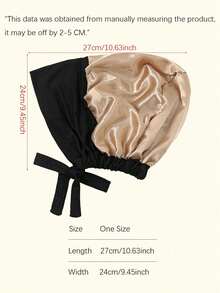 1 Băng đô co giãn có dây rút màu trơn dành cho nữ có lớp lót - 08-Kaki nhạt - Xem 3