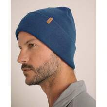 Beanie For Men Women Cuffed Thick Knitted Unisex Winter Hat Beanies Skull Cap - Blue - View 4