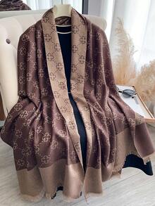 1 chiếc khăn choàng cổ dệt jacquard họa tiết cỏ ba lá thanh lịch, đa năng dùng trong phòng điều hòa, áo khoác ngoài mùa xuân/thu, phụ kiện thời trang hàng ngày. - Nhiều màu - Xem 14
