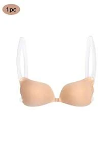 1件/2件装隐形聚拢文胸，带肩带，适合女士露背连衣裙，可重复使用 - 彩色 - 查看 27