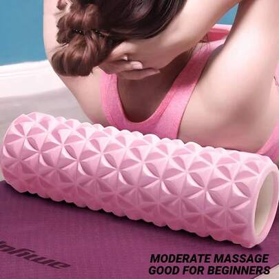 Con lăn massage EVA hình kim cương 3D, cột yoga rỗng, dụng cụ tập thể dục cho vật lý trị liệu cơ bắp và phục hồi chức năng thể thao.