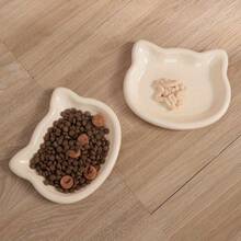 卡通猫造型彩色塑料猫碗，呵护猫咪胡须，适用于小型犬及宠物——可盛放干湿食物和水——易于清洁，可存放干粮、零食、罐装湿粮、骨头残渣和坚果壳。圣诞节礼物、趣味礼物、斋月礼物、个性化礼物、猫咪用品、宠物食品收纳盒 - 100ml - 查看 5