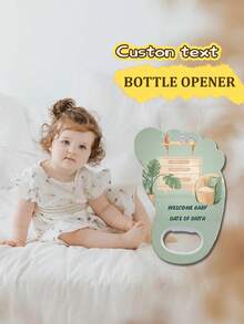 定制个性化脚印磁性开瓶器。送给孩子的第一份礼物。成长纪念品。生日派对礼物。一周岁生日派对礼物。礼物 - 腳印 - 查看 3
