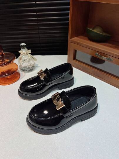 Children's Spring/Summer New Fashion Leather Shoes, Comfortable & Durable Casual Minimalist Style Soft Bottom Loafers