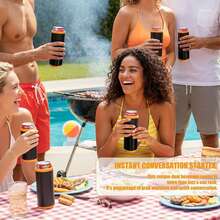 2025 New Double Tactical Reload Can Holder-Ultra Chill System, Assault Tactical Insulation Sleeve Slim Can Cooler Fits Two 12oz Beverage Cans, Easy To Hold, Suitable For Beer And Soda