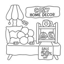 1pc LITTLE SHOP Coloring Book For Adults And Kids, Bold And Easy, Simple And Big Designs For Relaxat Colouring Books Christmas,Halloween Gift, Birthday Present, Children's Day,Student Supplies, Back To School Supplies, School Supplies[ Hand Drawn Must-Have ] - Multicolor - View 5