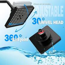 20 Etapas Filtro De Agua Para Regadera, 6"Cabezal de ducha de lluvia de alta presión con filtrado, Agua Para Eliminar Cloro, Impurezas Y Olores, Ideal Para Todo Tipo De Ba?o(ferroso) - albaricoque - Ver 4