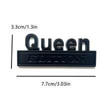 1pc 3D Metal Car Sticker Queen EDITION, Applicable For Cars, Trucks, Motorcycles, SUVs On Engine Hood, Trunk, Fenders, Side Doors, Body Decor Accessories - Multicolor - View 2