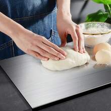 304 Stainless Steel Cutting Board Butcher Block Household Rolling Board Kitchen Supplies, Food Preparation, Meal Prep Tools, Modern Cutting Surface, Sleek Kitchen Tool, Rustresistant Material, Easy To Clean, Versatile Cutting Mat, Kitchen Work Surface, Culinary Students, Home Chefs - 銀色 - 查看 4