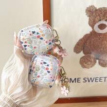 Compatible With Apple Transparent Garden Floral Series TPU Earphone Protective Case Compatible With Apple Air 1/2 Air 3 Air 4 Air Pro Air Pro (2nd Generation) Bluetooth Earphones, Perfect Fit For Outdoor Use - Multicolor - View 2