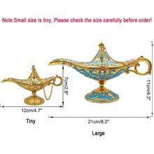 Tiny  Genie Lamp Vintage Legend  Magic Lamp Wishing Light Arabian Costume Props Party Wedding Table Decoration Birthday Gift,Small Gold - Small Gold - View 4
