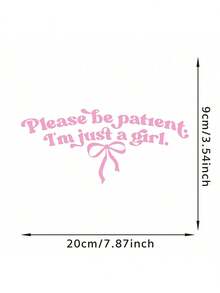 Please Be Patient I'm Just A Girl - Funny Car Decal Car Window Bow Sticker Girly Decal Car Decal Cute Car Decals For Women - Pink - View 7