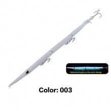 Mồi câu 10.04in/255mm, mồi câu cá hình kim chìm Bionic Needle, ném xa cho cá GT, cá ngừ, cá thu, 2 chế độ câu, dây thép không gỉ bền bỉ chống cắn, lưỡi câu ba ngạnh sắc bén diệt quái vật biển sâu cho câu cá trên thuyền. - Nhiều màu - Xem 7