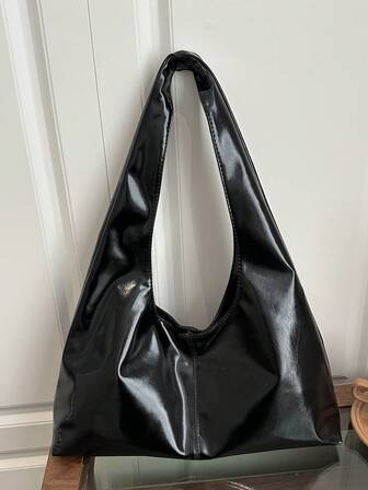 1個 レディース 無地ショルダーバッグ、ファッショナブルで日常使いに便利