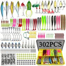 DaBen Fishing Lures Kit 30/83/133/110/139/302pcs/Set For Topwater Bait Rigs Tackle Kit For Bass Trout Salmon Fishing Accessories Far Throw Lure Set