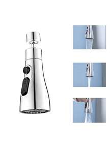 Modern Kitchen Faucet Extender With 3 Spray Modes, 360° Swivel Spout, Handheld Sprayer, Polished ABS Material, Water Diverter Control, Full Body Spray, And Embedded Installation Design. Includes Sink Faucet Extender And Kitchen Faucet Sprayer Replacement. - Multicolor - View 10