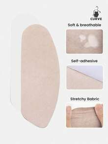 Elastic Fabric V-Shaped Thigh Patch, Invisible Sweat Barrier To Prevent Friction, Leg Protection, Gentle Pressure Relief, Often Used For Thigh Patches - Multicolor - View 5