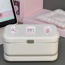 50 buc autocolante drăguțe cu desene animate cu animale, design pastelat roz moale cu iepurași, autocolante decorative pentru telefon, plicuri, scrapbooking - Baby Pink - Vizualizare 10