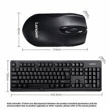 Lenovo Bộ bàn phím và chuột không dây  KN201 dùng cho văn phòng (USB 2.4G, máy tính để bàn và máy tính xách tay) - màu đen - Xem 3