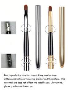 Retractable Single-Head Lip Brush With Cap, Retractable Dual-Ended Lip Brush, Portable Makeup Brush