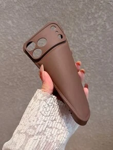 极简棕色手机壳，兼容 17 Pro Max/17 Pro/17 Air/17/16/16 Pro Max/16 Plus/16 Pro/16E/15/15 Pro Max/15 Pro/15 Plus/11/12/13/14 Pro Max/12 Pro/12 Pro Max/13 Pro/13 Pro Max/14 Pro/14 Pro Max，加厚防震全包保护 - 褐色-全包 - 查看 4