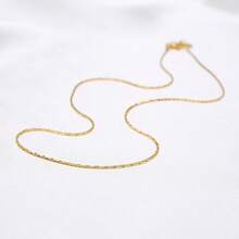 Collar Cadena de Oro - Collar de perlas cuadradas color acero, 2 mm, 51 cm/043 - Ver 22