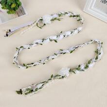 1pc Solid Color Retro Fabric Wedding Rope, Wedding Rope Traditional Rural Wedding Ceremony Rope Bridal Gift, Suitable For Wedding And Valentine's Day Use - Multicolor - View 3
