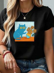 Tee-shirts pour femmes - Noir - Voir 1