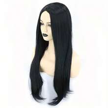 1pc Black Braided Wig, With Curly Wavy Texture - Long Braided Headpiece Suitable For Halloween, Christmas Costume Parties And Themed Events - Unisex Full Head Coverage Natural Looking Dreadlocks (No Maintenance) - Multi Color Random - View 2