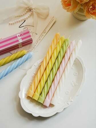 1pc/2pcs Spiral Scented Candles - Handmade Soy Wax, Smokeless, 5 Scents, Perfect For Room Decor & Gifts (For Women),Wedding, Table, Birthday Party & Gathering Decor