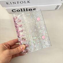 A7 Kpop Collect Book, Laser Star 6 Holes Cover, DIY 10pcs Sleeves, Binder Photo Album Organizer, Home Supplies - Multicolor - View 10
