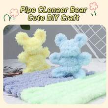 10支装混合毛绒加粗毛根，适用于娃娃和DIY玩具，柔软的雪尼尔绒条可用于缝纫和家居装饰，扭曲的铁质毛根带有毛毡胶带，适用于狗狗和兔子，聚酯纤维材质，适合14岁及以上人群。