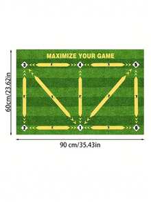 1pc Football Training Mat, Non-Slip, Noise Reduction, Home Use, Carpet Training Mat, Lawn Series Mat - Multicolor - View 8