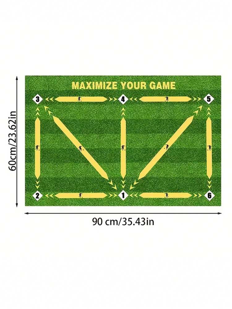 1pc Football Training Mat, Non-Slip, Noise Reduction, Home Use, Carpet Training Mat, Lawn Series Mat - Multicolor - View 8