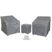 210D wasserdichte Gartenmöbel Abdeckung: Sofa, Stühle, Sonnenliege, runder Tisch, windbeständige Couchtisch Abdeckung, mit verstellbarem Kordelzug, geeignet für Wohnzimmer, Garten, Balkon und Terrasse Möbel, Valentinstag Geschenk - Verschiedenfarbig - Übersicht 6