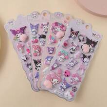 一套包含1张可爱装饰贴纸（4种款式中随机1张），糖果贴纸，挤压贴纸，DIY手工，房间装饰 | 主题贴纸 | 塑料贴纸，适合作为节日礼物、生日礼物、派对礼品、圣诞节和毕业礼物 - 彩色 - 查看 1