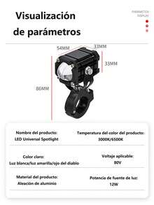 2pcs Faros Auxiliares LED 4 Modos - Sin Estorbo para Auto y Moto - Rojo - Ver 2