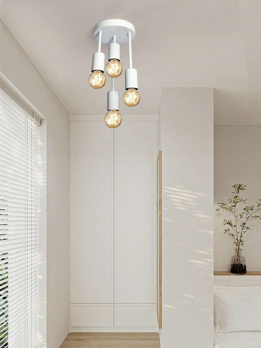 4-Light E27 Branch Pendant Light, Modern Luxury Design For Living Room, Bedroom, Dining Room, Kitchen, Hallway, Entryway, Closet, Staircase, Balcony, Bathroom - one-size - View 1