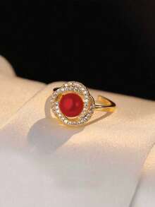 4pcs/Set Elegant Pearl Necklace, Earrings And Ring Set, Fashionable Minimalist Layered Collarbone Chains